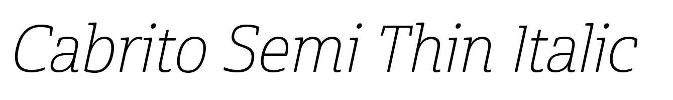 Cabrito Semi Thin Italic